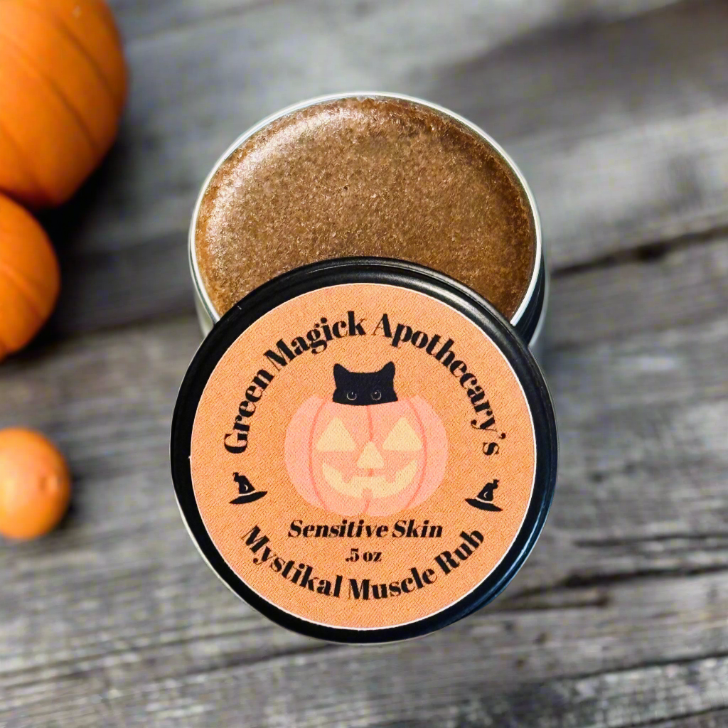 Mystikal Muscle Rub Sensitive Skin (0.5 oz Trial Size) | Green Magick Balms by Green Magick Apothecary