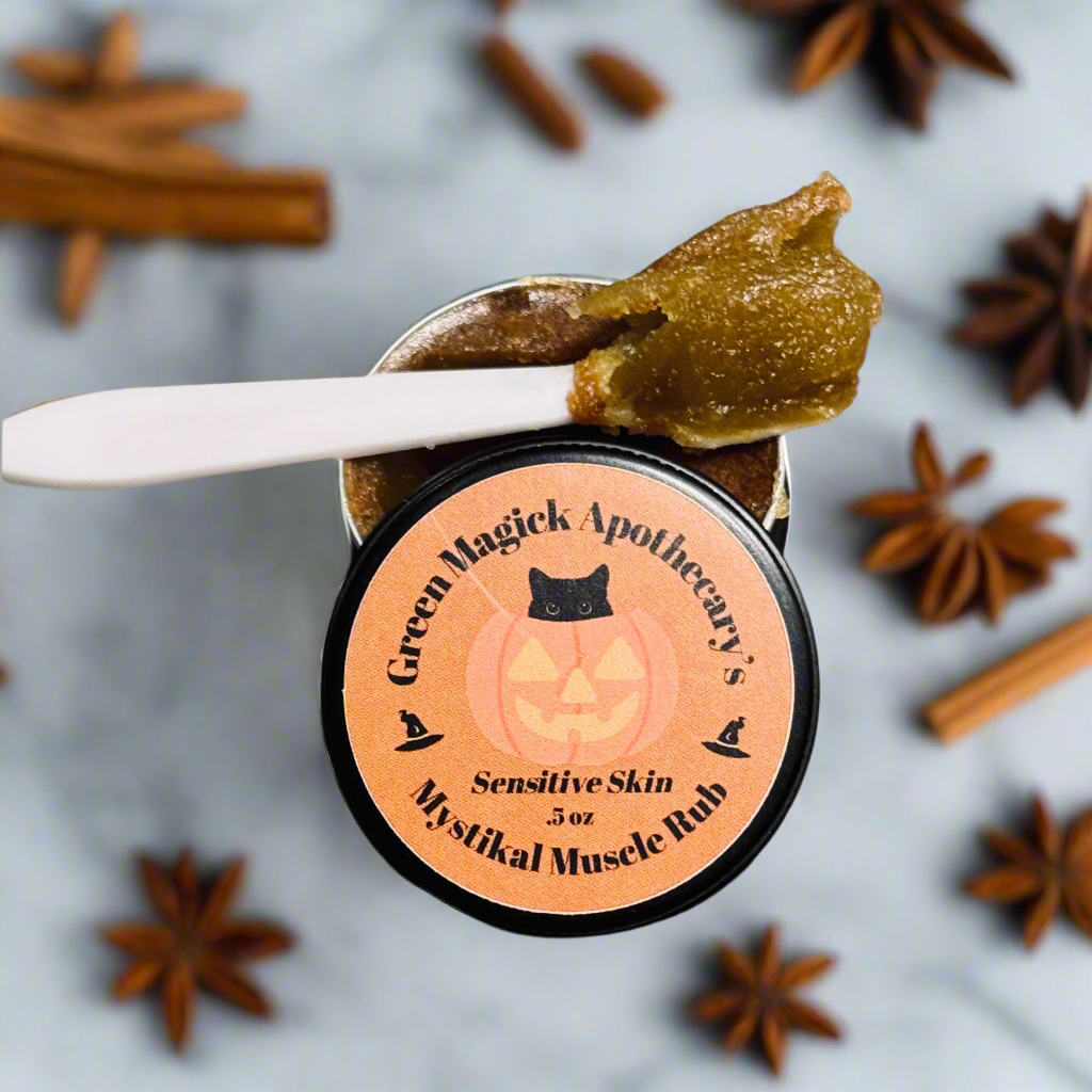 Mystikal Muscle Rub Sensitive Skin (0.5 oz Trial Size) | Green Magick Balms by Green Magick Apothecary