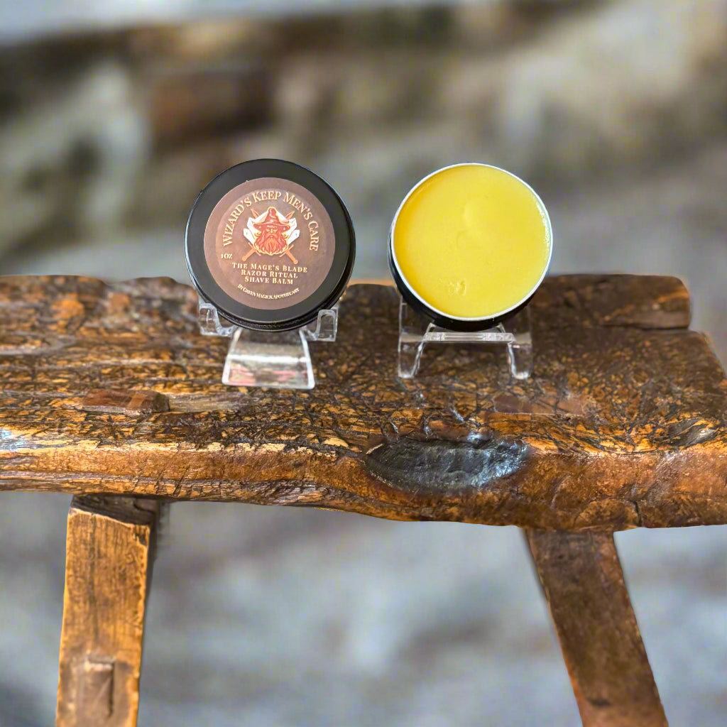 🗡️ Razor Ritual Arcane Shave Balm | The Mage’s Blade — Wizard’s Keep Men’s Care by Green Magick Apothecary | 1 OZ