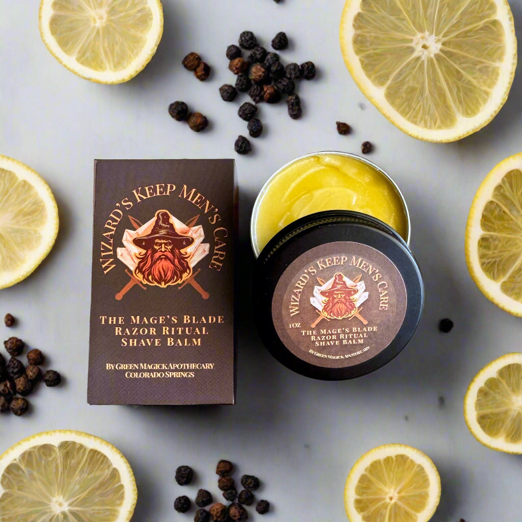 🗡️ Razor Ritual Arcane Shave Balm | The Mage’s Blade — Wizard’s Keep Men’s Care by Green Magick Apothecary | 1 OZ