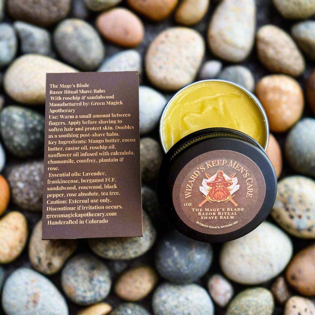 🗡️ Razor Ritual Arcane Shave Balm | The Mage’s Blade — Wizard’s Keep Men’s Care by Green Magick Apothecary | 1 OZ