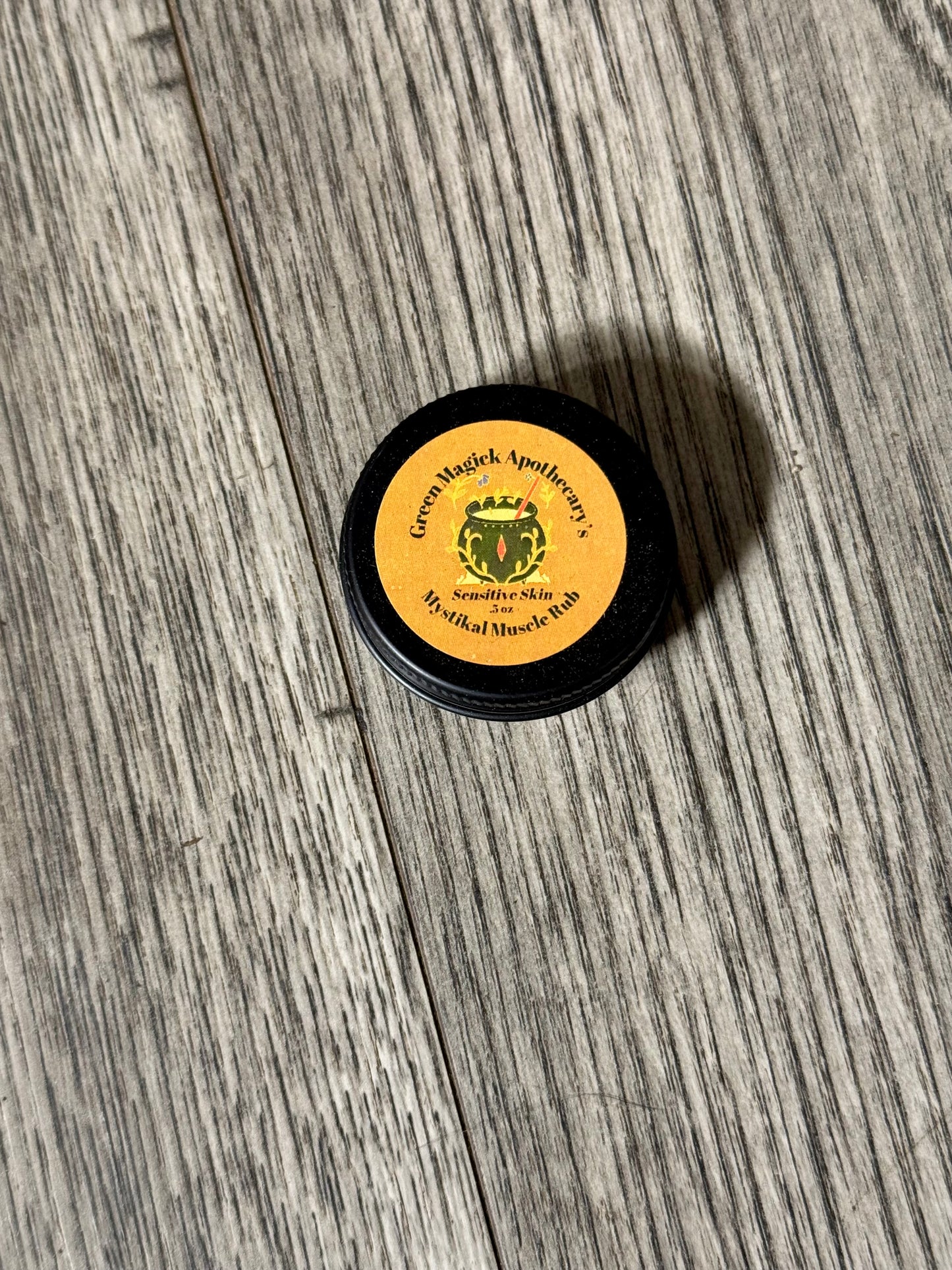 Mystikal Muscle Rub Sensitive Skin (0.5 oz Trial Size) | Green Magick Balms by Green Magick Apothecary