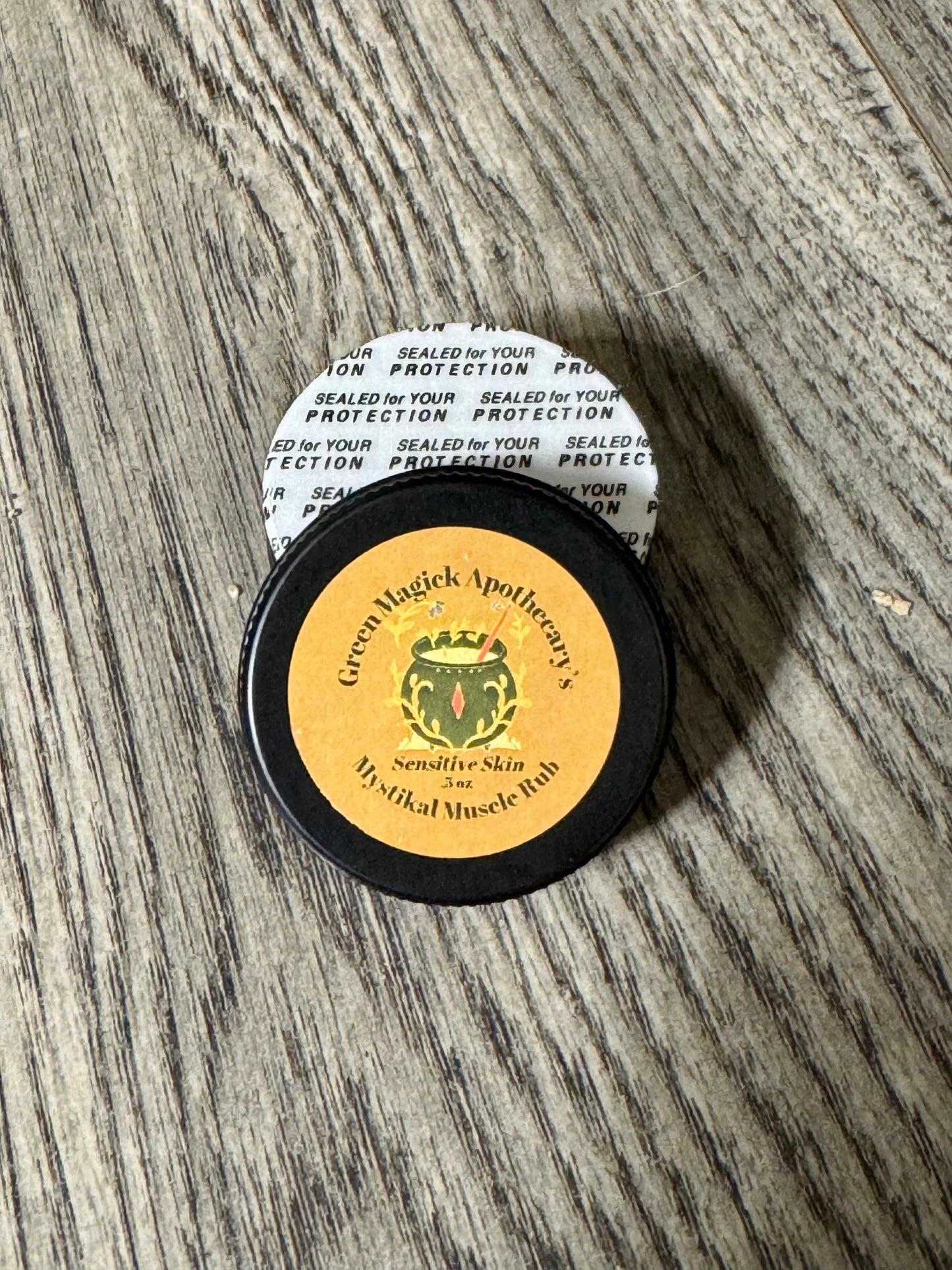 Mystikal Muscle Rub Sensitive Skin (0.5 oz Trial Size) | Green Magick Balms by Green Magick Apothecary