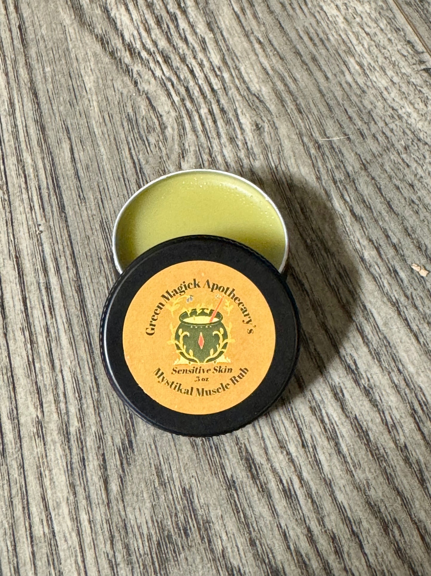 Mystikal Muscle Rub Sensitive Skin (0.5 oz Trial Size) | Green Magick Balms by Green Magick Apothecary