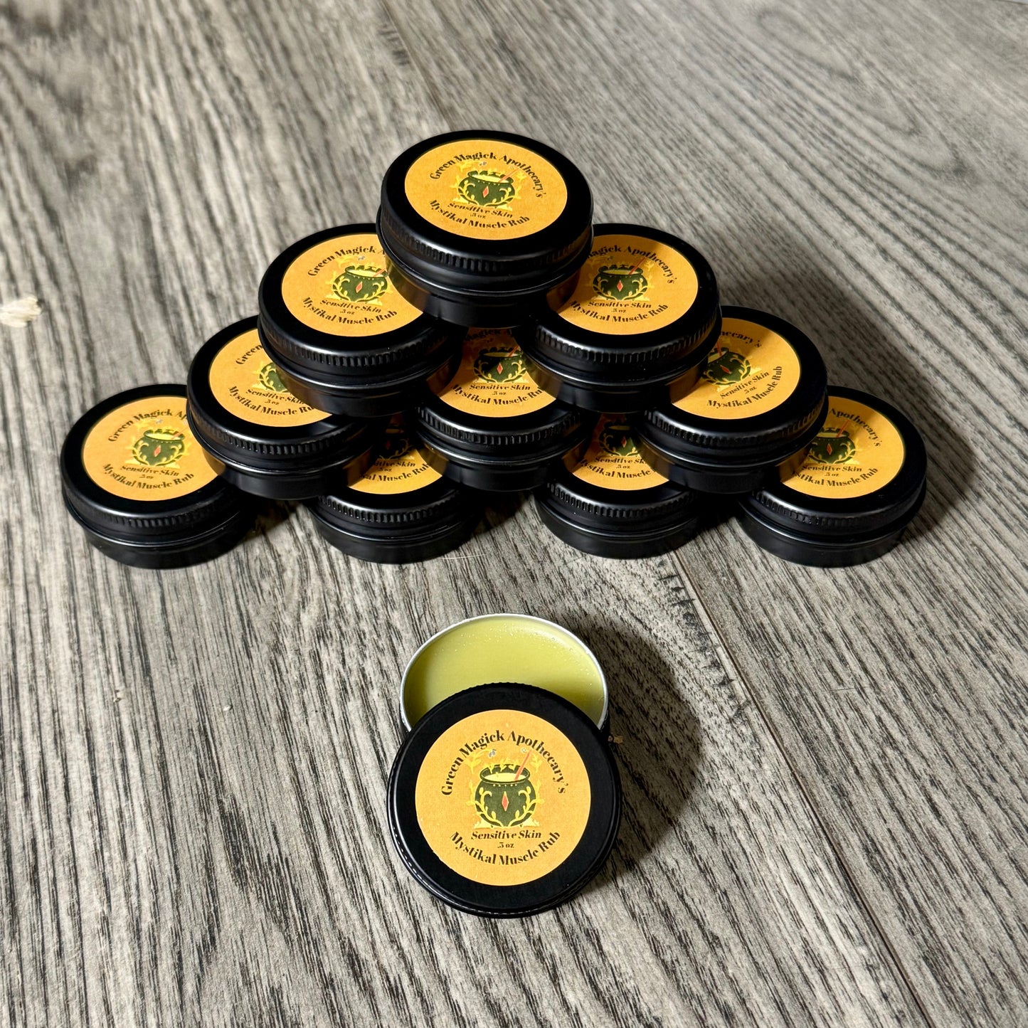 Mystikal Muscle Rub Sensitive Skin (0.5 oz Trial Size) | Green Magick Balms by Green Magick Apothecary