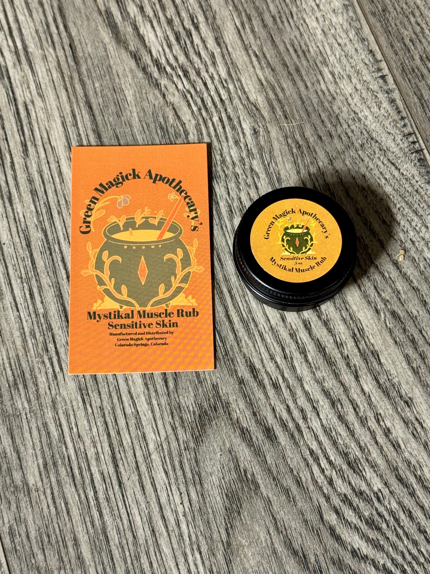 Mystikal Muscle Rub Sensitive Skin (0.5 oz Trial Size) | Green Magick Balms by Green Magick Apothecary