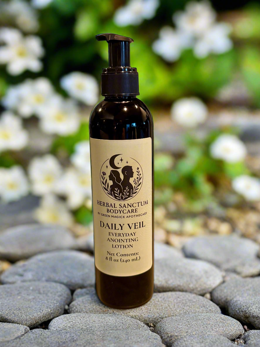 Daily Veil Lotion (8 oz Full Size) | Herbal Sanctum Body Care by Green Magick Apothecary