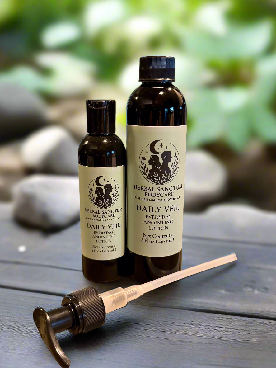 Daily Veil Lotion (8 oz Full Size) | Herbal Sanctum Body Care by Green Magick Apothecary
