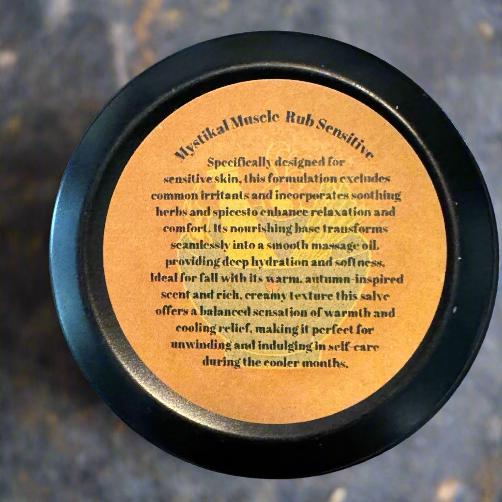 Mystikal Muscle Rub Sensitive Skin (0.5 oz Trial Size) | Green Magick Balms by Green Magick Apothecary