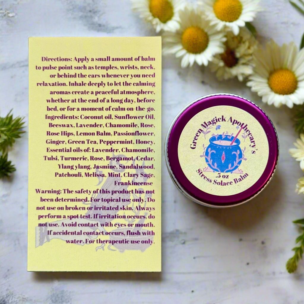 Stress Solace Balm (0.5 oz Trial Size) | Green Magick Balms by Green Magick Apothecary
