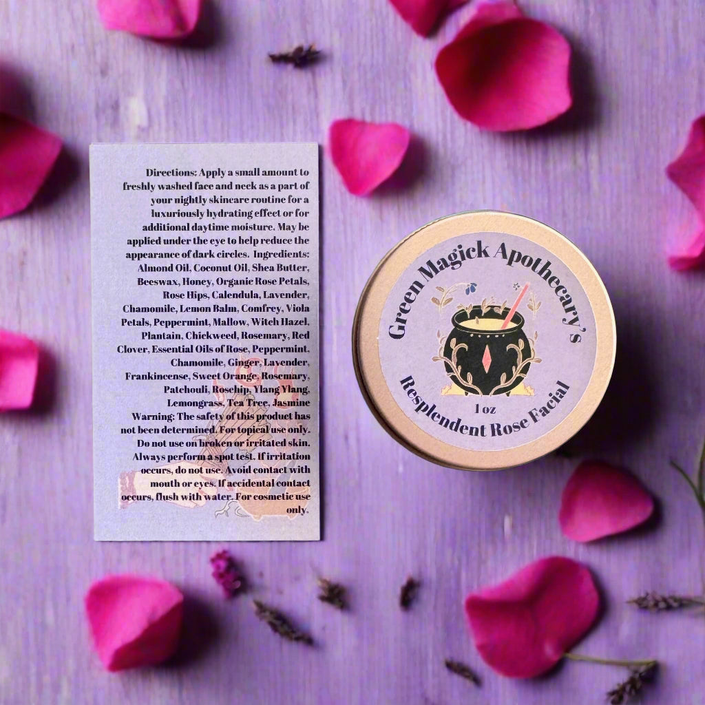 Green Magick Apothecary's Resplendent Rose Facial Balm