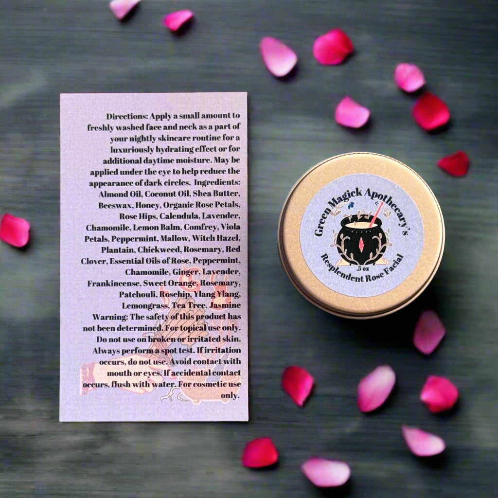 Resplendent Rose Facial Balm (0.5 oz Trial Size) | Green Magick Balms by Green Magick Apothecary