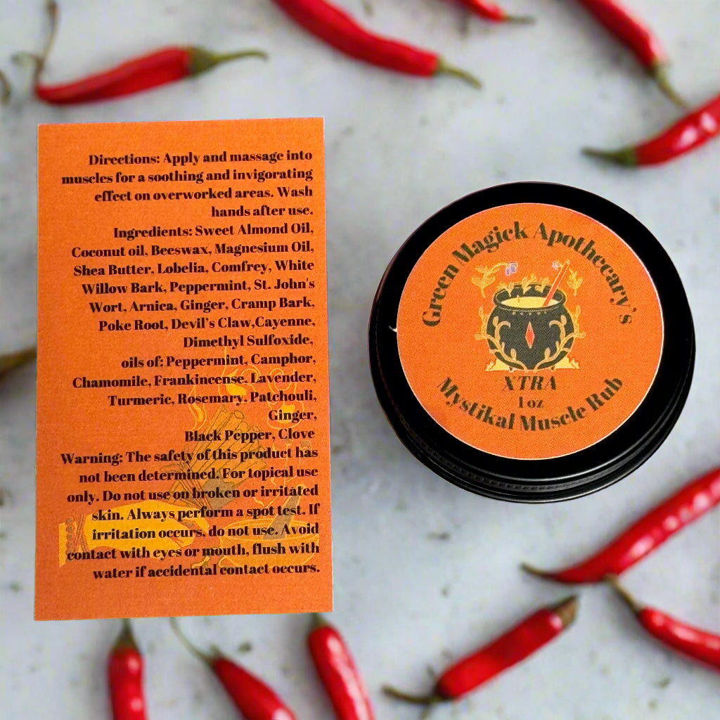 🔥 Mystikal Muscle Rub XTRA (1 oz) | Green Magick Balms by Green Magick Apothecary