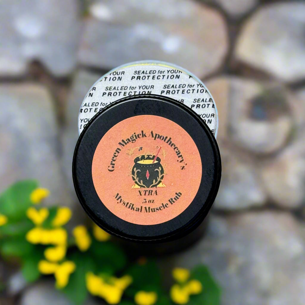 Green Magick Apothecary's Mystikal Muscle Rub XTRA- Body Balm (Trial Size)