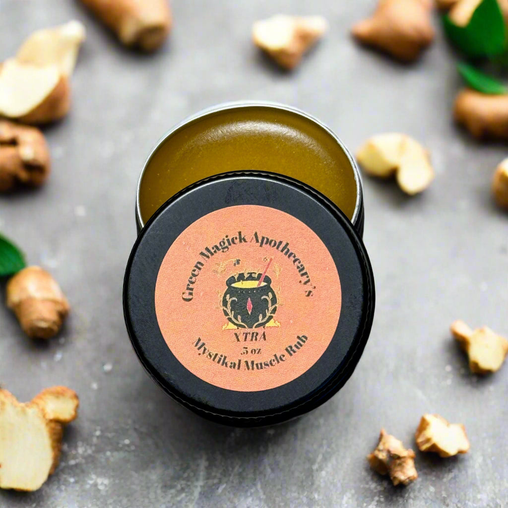 Green Magick Apothecary's Mystikal Muscle Rub XTRA- Body Balm (Trial Size)