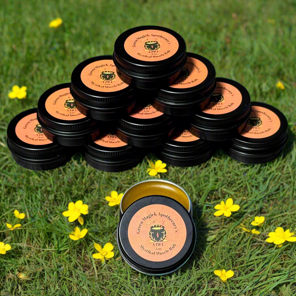 Green Magick Apothecary's Mystikal Muscle Rub XTRA- Body Balm (Trial Size)