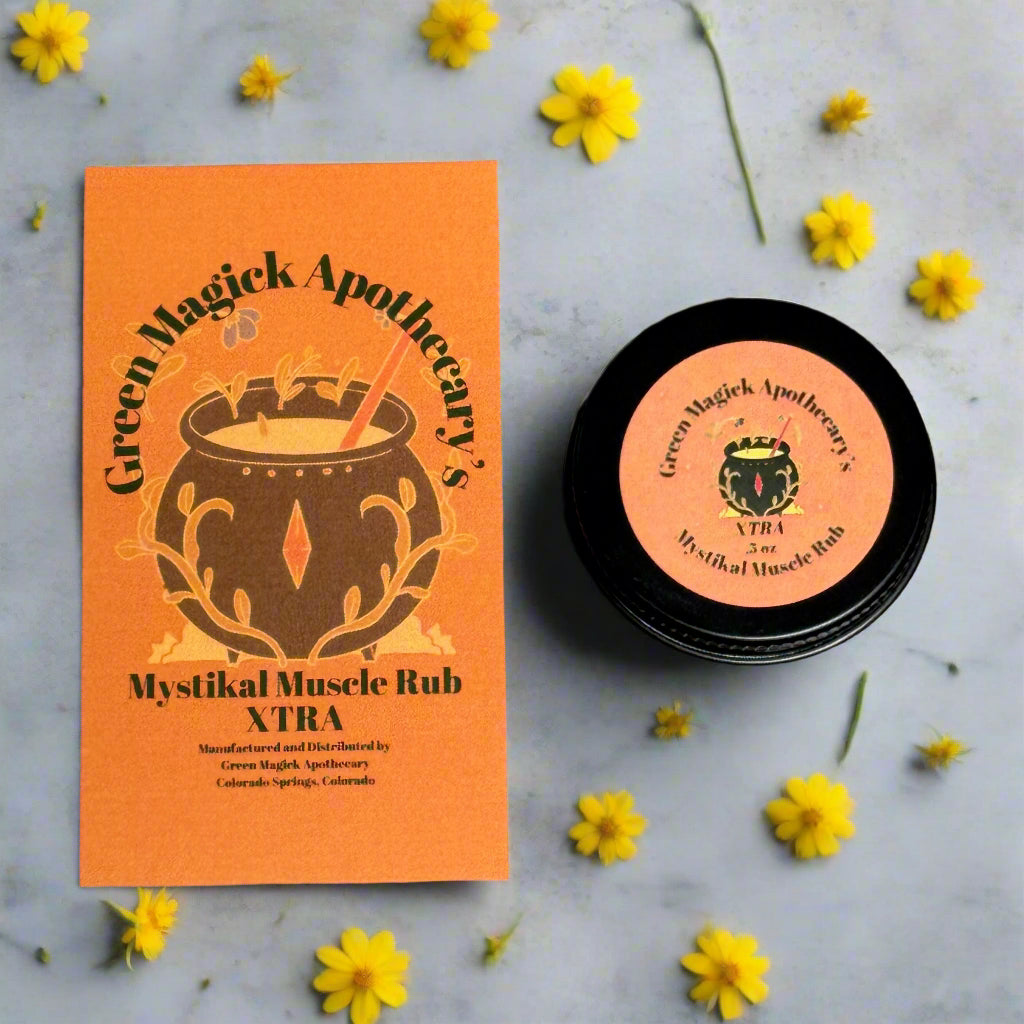 Green Magick Apothecary's Mystikal Muscle Rub XTRA- Body Balm (Trial Size)