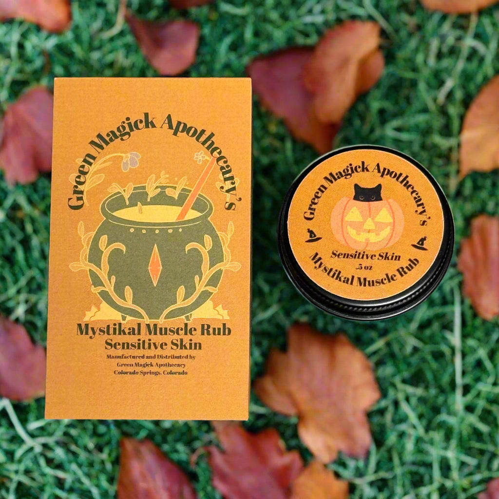Mystikal Muscle Rub Sensitive Skin (0.5 oz Trial Size) | Green Magick Balms by Green Magick Apothecary