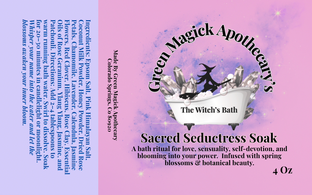 🌹 Sacred Seductress Soak (4 oz) | The Witch’s Bath by Green Magick Apothecary