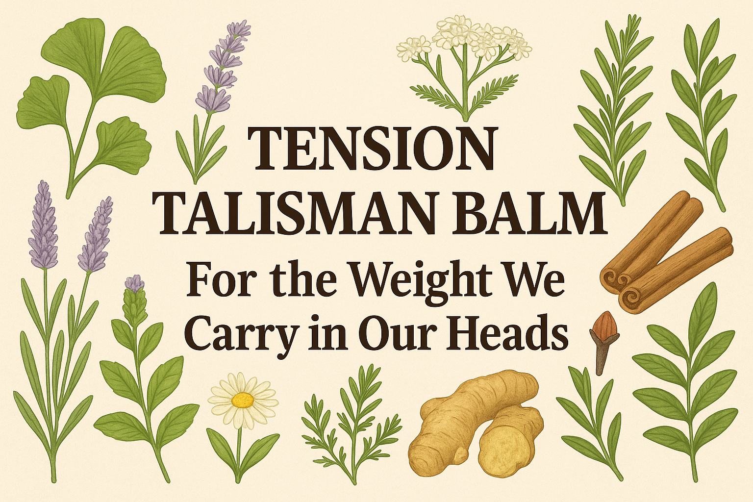 🌿 Tension Talisman Balm: For the Weight We Carry in Our Heads