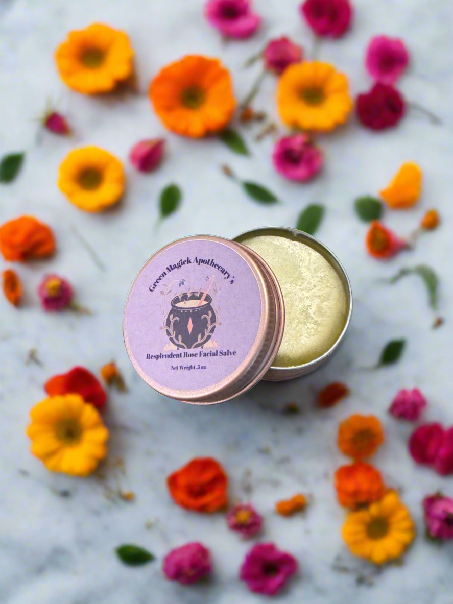 Green Magick Apothecary's Resplendent Rose Facial Balm (Trial Size)