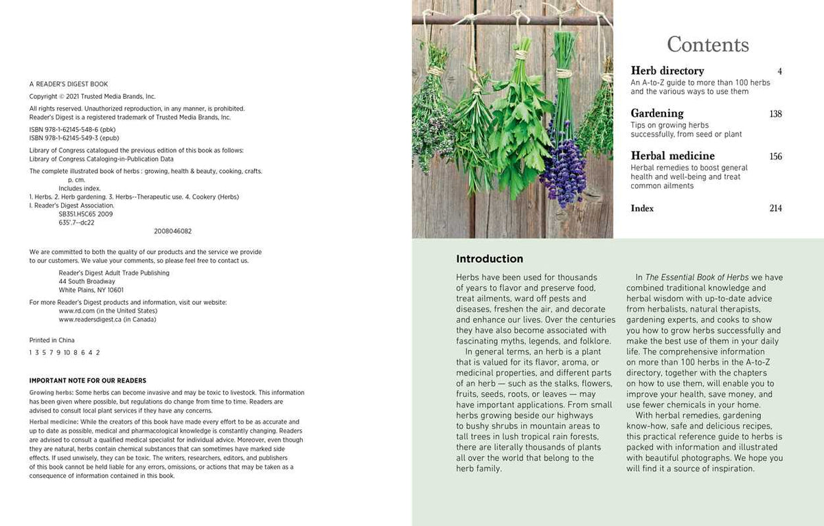 Reader's Digest The Essential Book of Herbs by