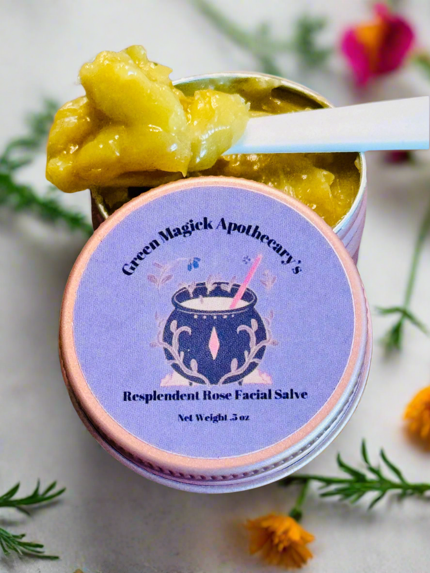 Green Magick Apothecary's Resplendent Rose Facial Balm (Trial Size)