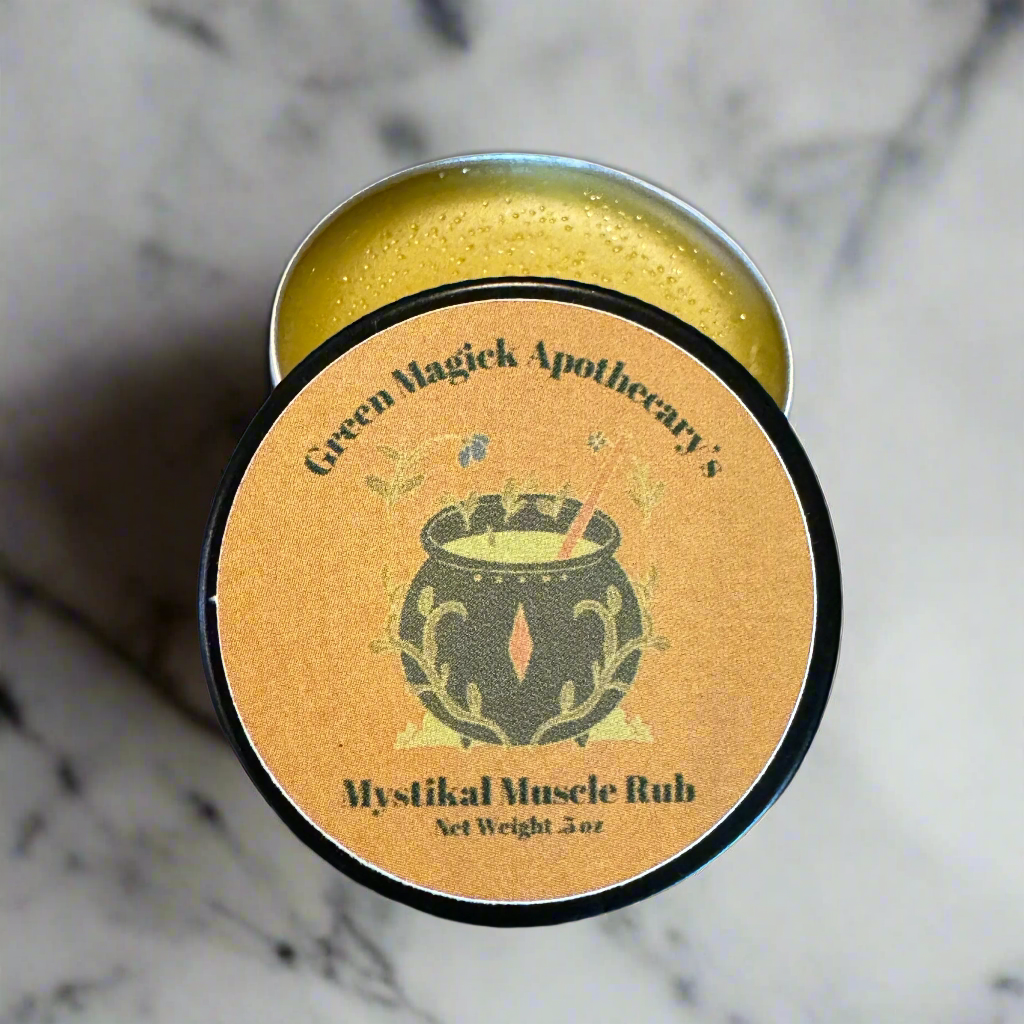 Green Magick Apothecary’s Mystikal Muscle Rub- Body Balm (Trial Size)