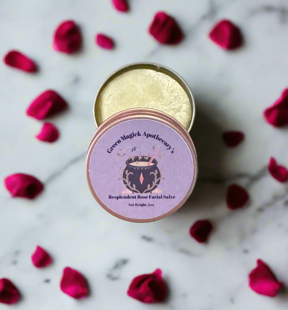 Green Magick Apothecary's Resplendent Rose Facial Balm (Trial Size)