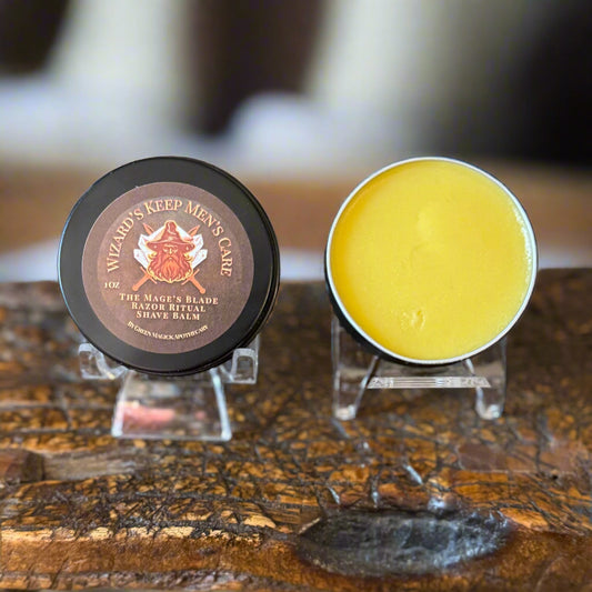 🗡️ Razor Ritual Arcane Shave Balm | The Mage’s Blade — Wizard’s Keep Men’s Care by Green Magick Apothecary | 1 OZ