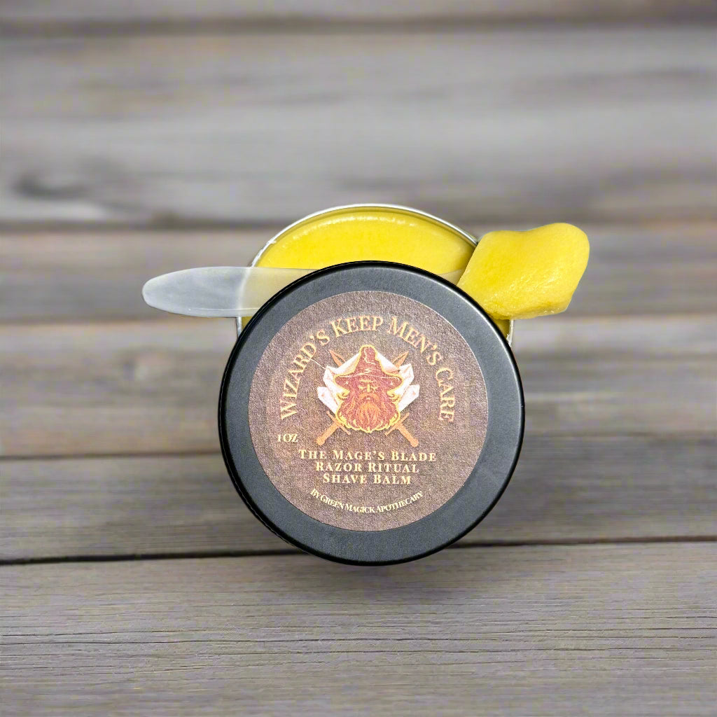 🗡️ Razor Ritual Arcane Shave Balm | The Mage’s Blade — Wizard’s Keep Men’s Care by Green Magick Apothecary | 1 OZ