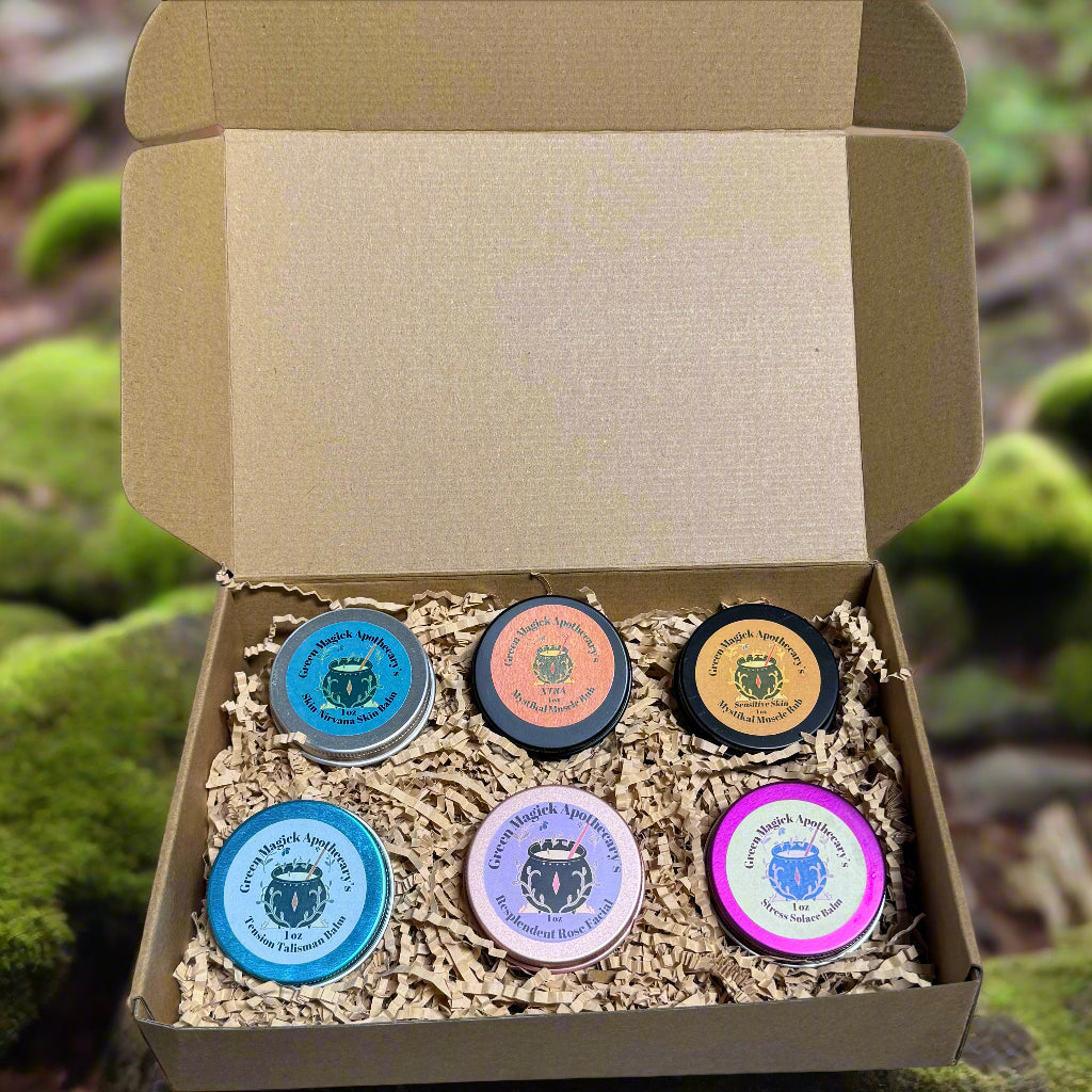 Green Magick Botanical Balms Collection Box | Full Size | Green Magick Balms by Green Magick Apothecary