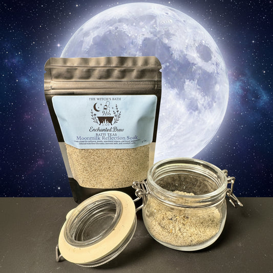🌕 Moonmilk Reflection Soak (4 oz) | The Witch’s Bath: Enchanted Brew Bath Tea by Green Magick Apothecary