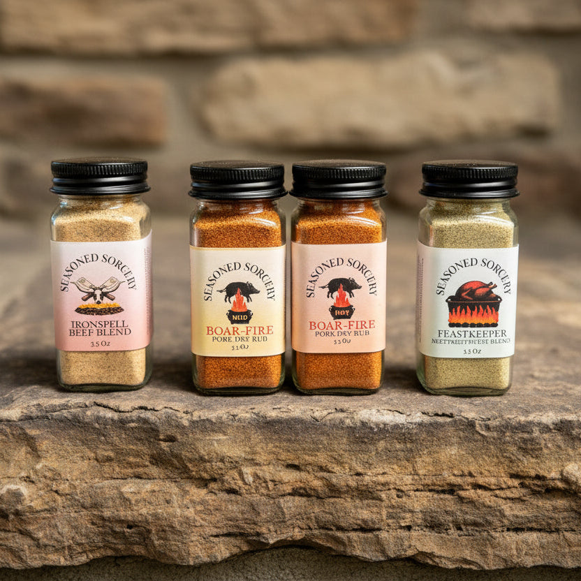 🍂🔥 The Flame Tender’s Gift Pack | Four-Blend Gift Set | Seasoned Sorcery by Green Magick