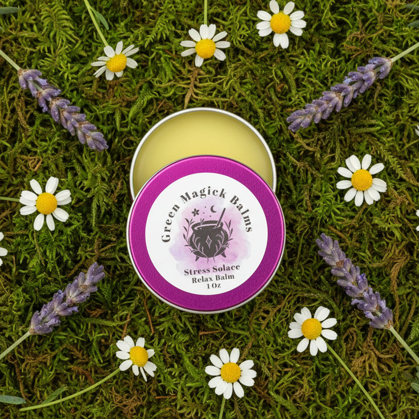 Stress Solace Balm (1 oz Full Size) | Green Magick Balms