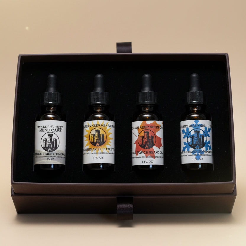 Four Seasons Beard Oils Set $46 | Wizard’s Keep Men’s Grooming