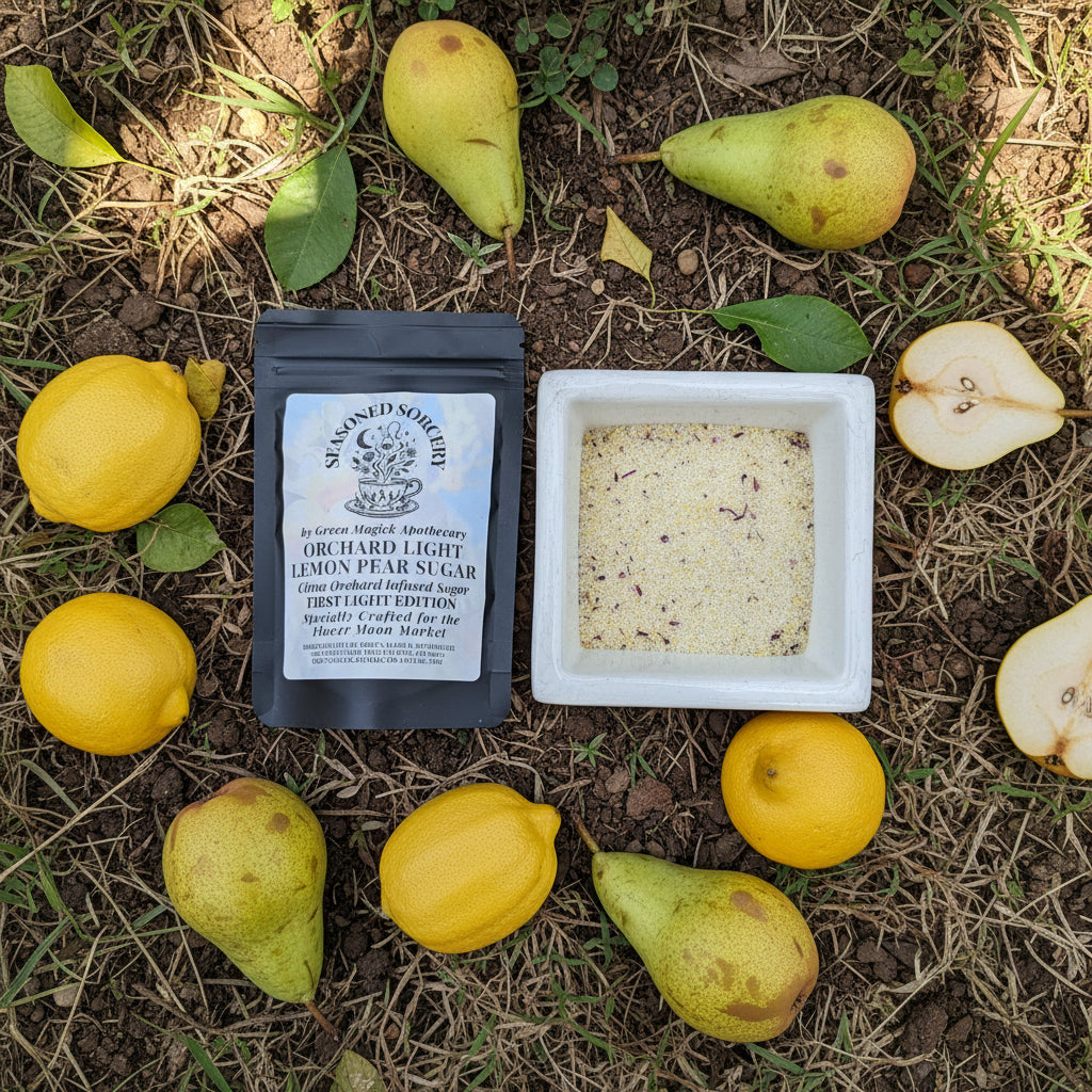 Orchard Light Lemon Pear Sugar (3 oz) – First Light Edition | Seasoned Sorcery