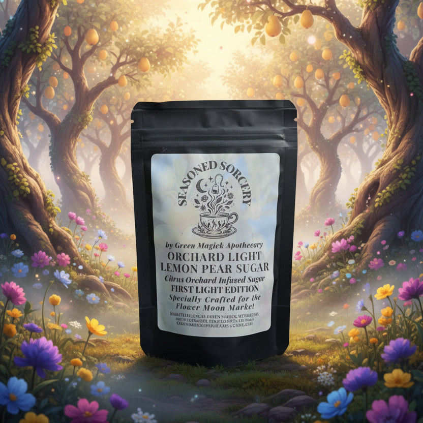 Orchard Light Lemon Pear Sugar (3 oz) – First Light Edition | Seasoned Sorcery