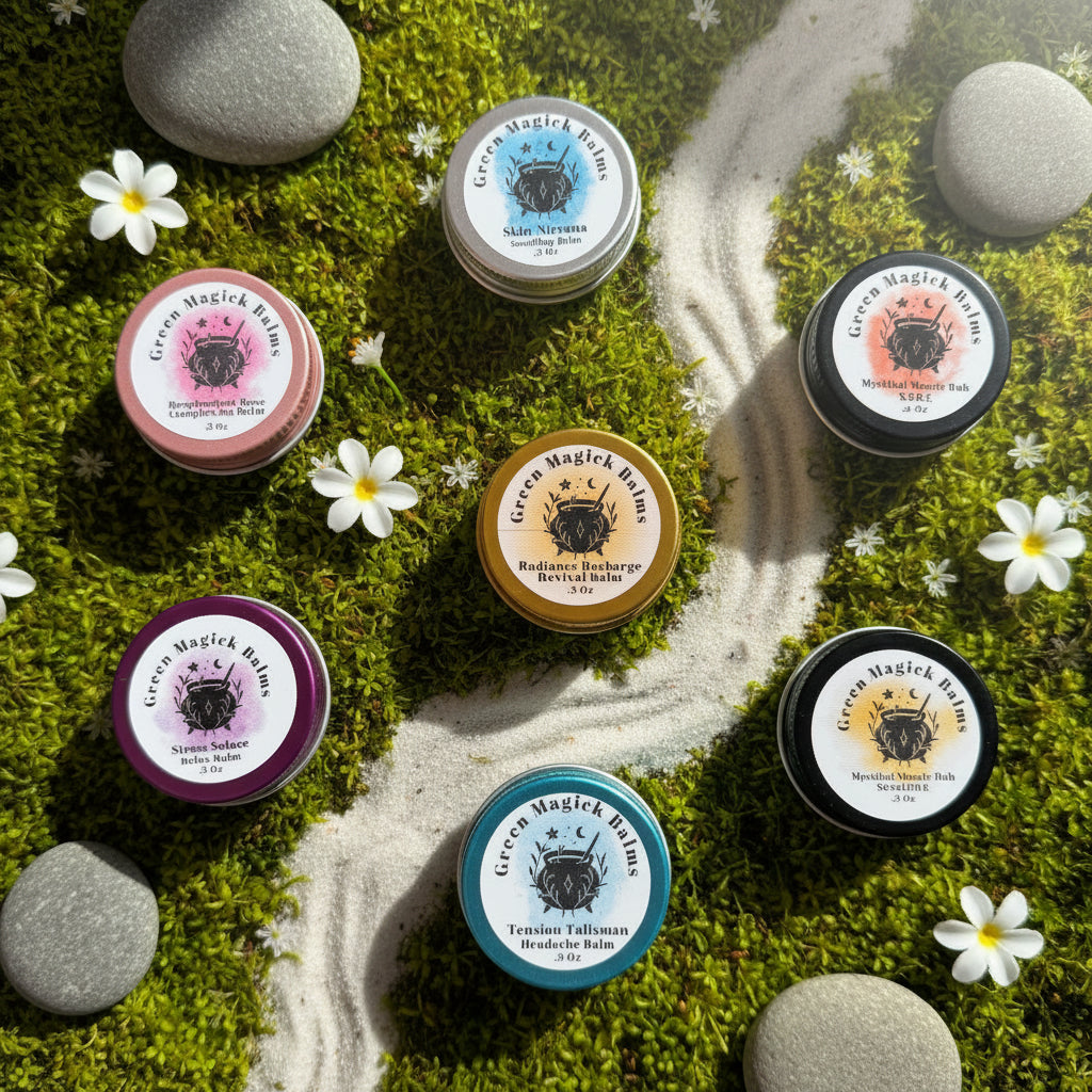 Green Magick Botanical Balm Collection | Seven-Balm Box | Green Magick Balms