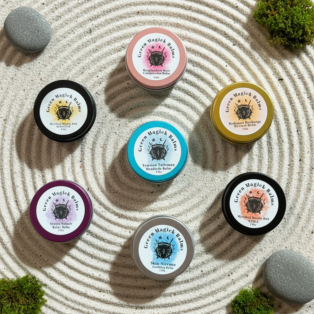 Green Magick Botanical Balm Collection | Seven-Balm Box | Green Magick Balms