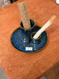 Ocean Ceramic Smoke Wand and Incense Burner 5 in | Green Magick Vault