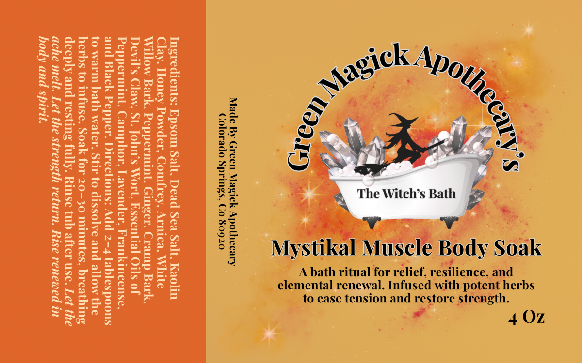 🔥 Mystikal Muscle Body Soak (4 oz) | The Witch’s Bath by Green Magick Apothecary