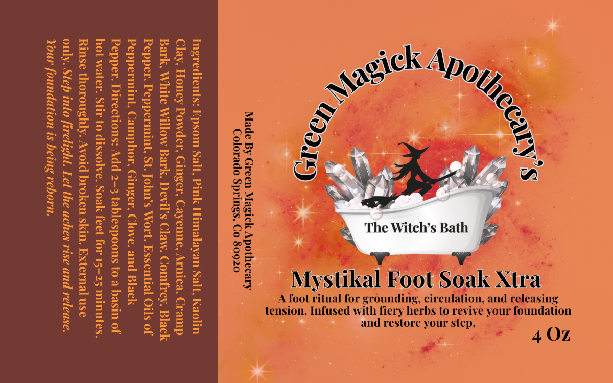 🦶 Mystikal Foot Soak XTRA (4 oz) | The Witch’s Bath by Green Magick Apothecary