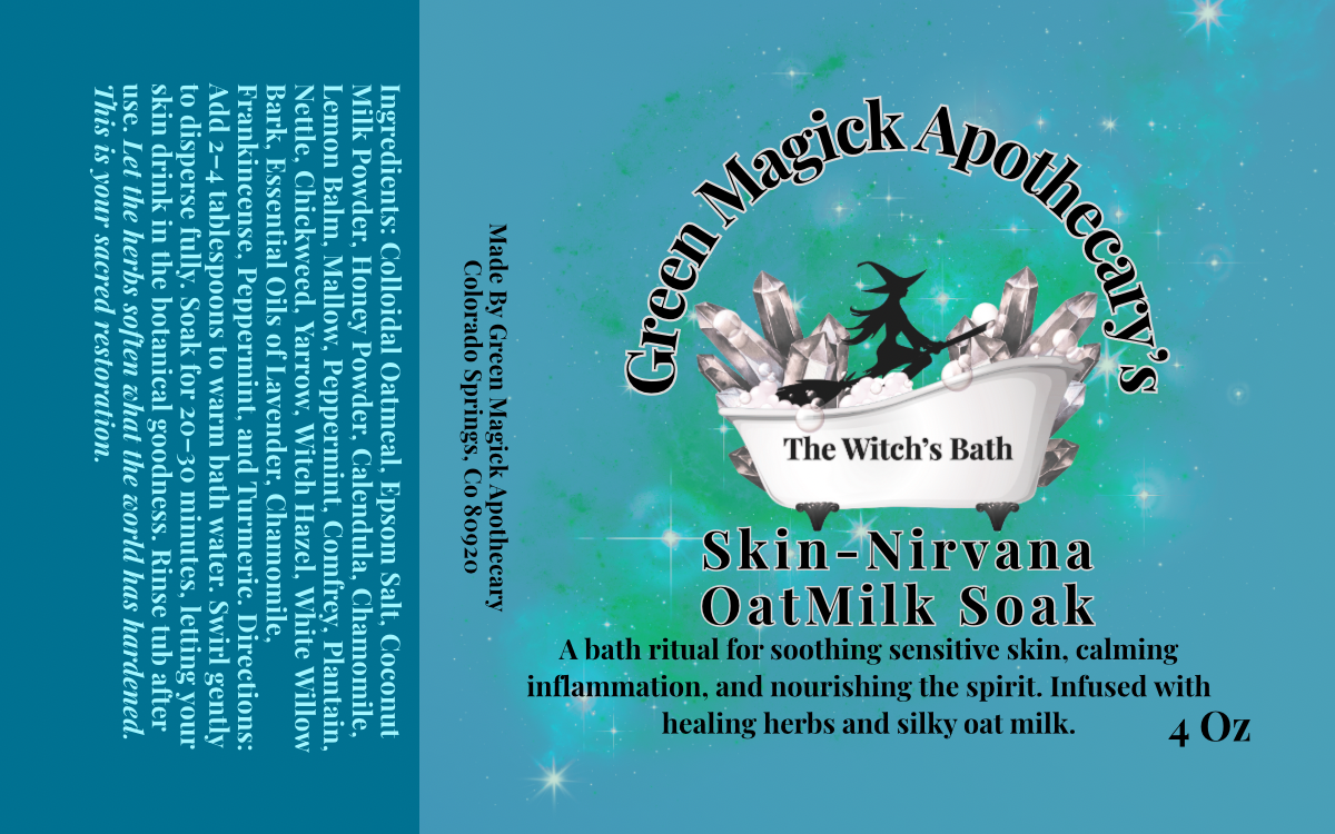 🌿 Skin-Nirvana Oat Milk Soak (4 oz) | The Witch’s Bath by Green Magick Apothecary