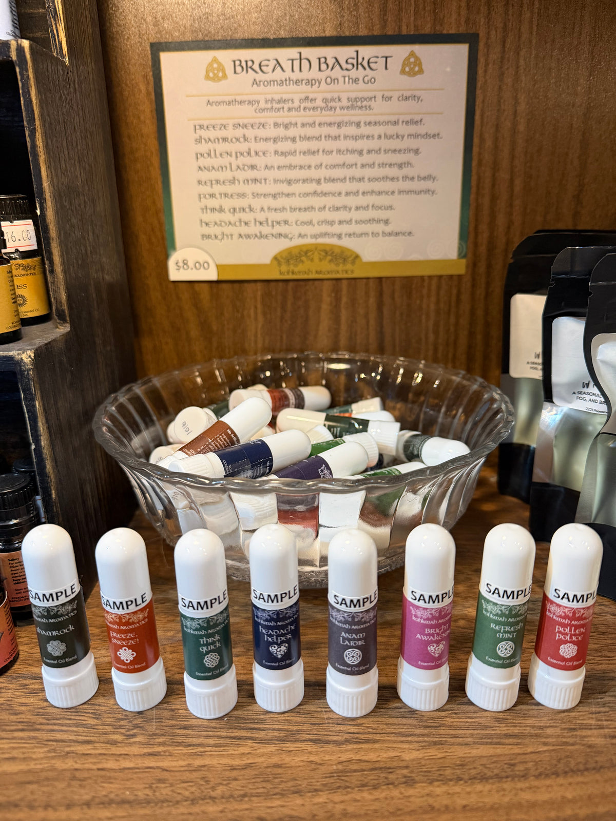 Kohkmah Breath Basket aromatherapy inhaler blends