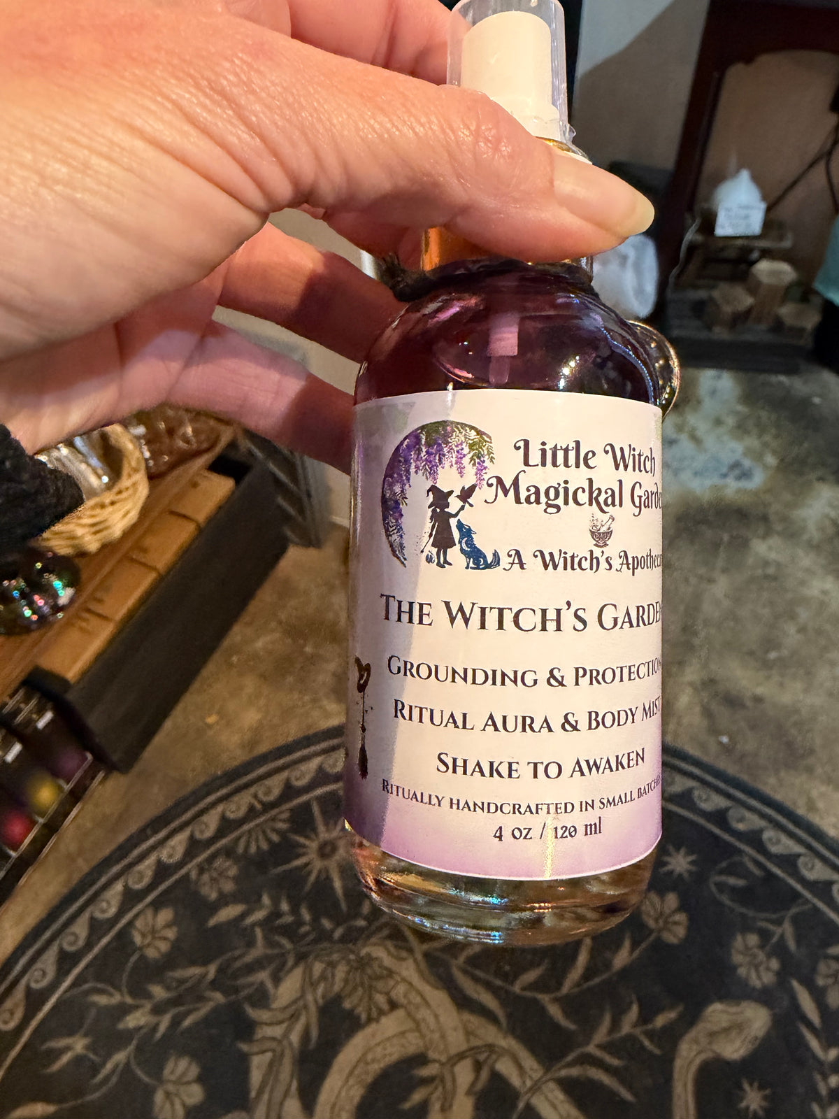 The Witch's Garden grounding and protection ritual aura and body mist, 4 fl oz